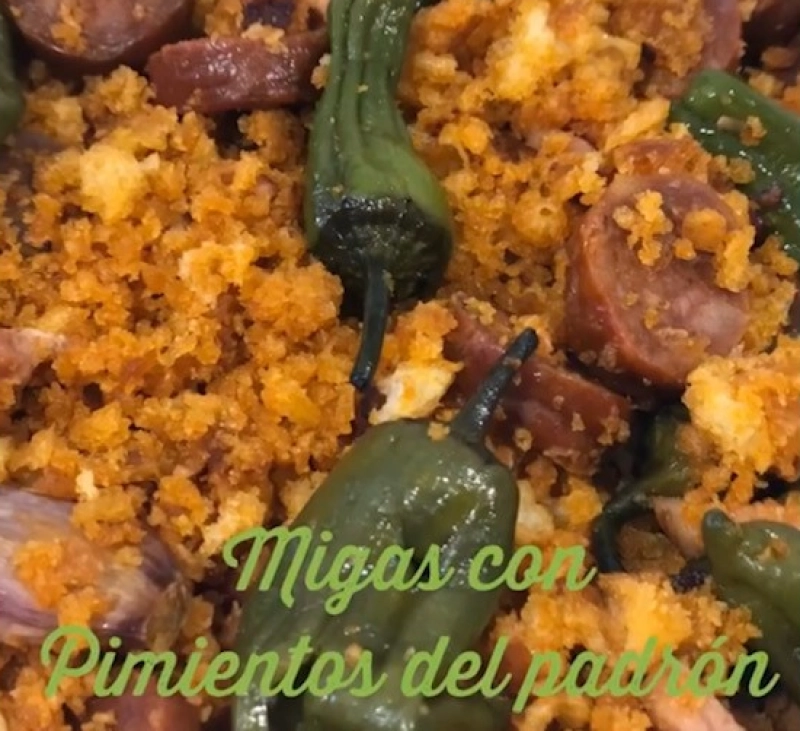 MIGAS CON PIMIENTOS DEL PADRÓN CON THERMOMIX®
