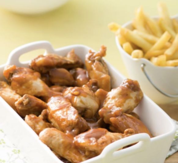 Alitas de pollo a la bbq