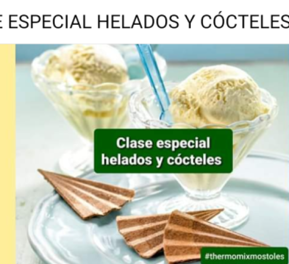 Clase Especial de Cocina Helados y Cócteles