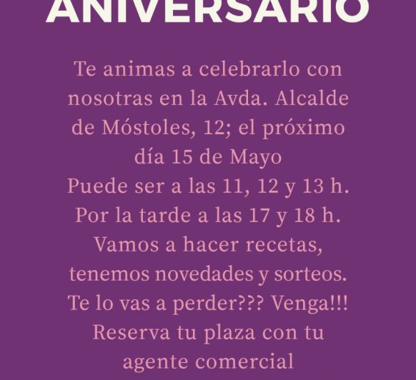 Thermomix® MÓSTOLES. CELEBRAMOS NUESTRO PRIMER ANIVERSARIO